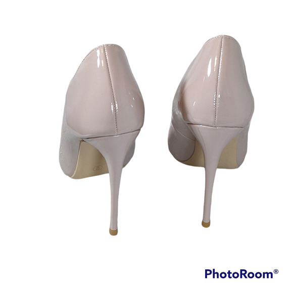 Elisabet Lang Nude Patent Leather Stiletto Pumps Size 9 NWT - Picture 3 of 5